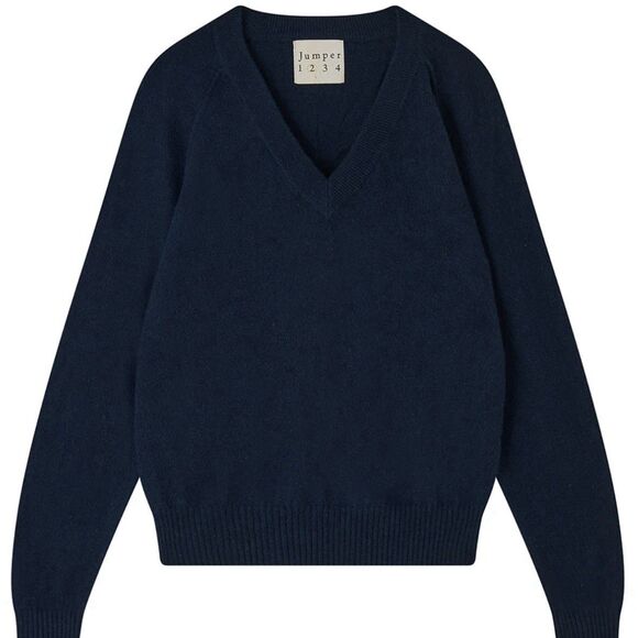 Jumper 1234 Cashmere Sweater Women’s Large Oversized Blue Knit Designer Luxury - Picture 1 of 9